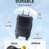 BAGSMART Carry On Luggage Airline Approved, 1OO% PC Lightweight Carry On Hardside Suitcase, 20 Inch Hard Shell Luggage with Spinner Wheels, Waterproof Rolling Suitcase for Men and Women, Black - Image 3