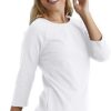 Hanes Women's Raglan Sleeve Tee, Women’s Stretch Cotton Tee, Women’s Crewneck Tee - Image 3
