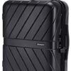 BAGSMART Carry On Luggage Airline Approved, 1OO% PC Lightweight Carry On Hardside Suitcase, 20 Inch Hard Shell Luggage with Spinner Wheels, Waterproof Rolling Suitcase for Men and Women, Black