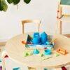Amazon Basics 3lbs Moldable Sensory Play Sand with Castle Molds and Tool Set, for Kids Ages 3 and Up, Blue Color - Image 6