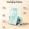 VEEKTOMX Portable Phone Charge with Built in Cables, 10000mAh Ultra Slim Power Bank with 5 Outputs and LED Display, Battery Pack Compatible with iPhone/iPad/Samsung and Other Android Smart Devices - Image 3