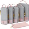 Compression Packing Cubes for Suitcases, BAGSMART 6 Set/4 Set/2 Set Travel Organizer Cubes for Travel Essentials, Expandable Luggage Suitcase Organizer Bags Set, Lightweight Packing Organizers as Travel Accessories for Women / Men