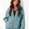 ANRABESS Women's Oversized Zip Up Hoodies Sweatshirts Y2K Clothes Teen Girl Fall Casual Drawstring Jackets with Pockets - Image 6