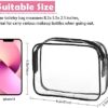 CADAVO TSA Approved Toiletry Bag, 3 Pack Clear Travel Bags for Toiletries, Quart Size Makeup Cosmetic Bag Organizer for Women Men Travel Accessories(Black) - Image 3