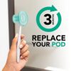 Steripod Clip-On Toothbrush Protector with Peppermint Essential Oils, Keeps Toothbrush Fresh and Clean, Travel Accessories, Fits Most Manual and Electric Toothbrushes, 2 Count - Image 3