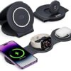 3 in 1 Charging Station for Apple Watch Charger, Hicober Magnetic Wireless Charger Foldable Travel Stand for iPhone 14/13 / 12 / Series iWatch 8 7 6 5 4 3 2 SE Airpods 3 2 Pro