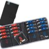 Lewis N. Clark Travel Pill Organizer | For Vitamins, Medication, Prescriptions, Or Medicine Storage | AM/PM Color Coded | 16 Slot Slimline Pouch | Black