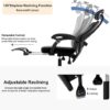 Ergonomic Office Chair, Reclining High Back Mesh Chair with Lumbar Support Swivel Rolling Home Task Desk Chair with Headrest and Footrest Computer Executive Desk Chair with Padded Armrests,Black - Image 4