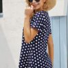 Ninedaily Women's Tunic Summer Short Sleeve Top Loose V Neck Dressy Shirt Blouse - Image 4