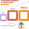 Coodoo Upgraded Magnetic Blocks Tough Tiles STEM Toys for 3+ Year Old Boys and Girls Learning by Playing Games for Toddlers Kids, Compatible with Major Brands Building Blocks - Starter Set - Image 2