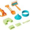 Amazon Basics 3lbs Moldable Sensory Play Sand with Castle Molds and Tool Set, for Kids Ages 3 and Up, Blue Color - Image 3