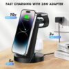 3 in 1 Charging Station for iPhone, Wireless Charger for iPhone 14 13 12 11 X Pro Max & Apple Watch - Charging Stand Dock for AirPods - Image 4