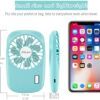 Aluan Handheld Mini Fan Powerful Small Personal Portable Speed Adjustable USB Rechargeable Eyelash Fan for Kids Girls Boys Woman Man Home Office Outdoor Travel - Image 2