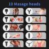 APHERMA Massage Gun, Muscle Massage Gun for Athletes Handheld Deep Tissue Massager Tool 30 Speed Levels 10 Heads, Mothers Day Gifts from Daughter/Son - Image 5