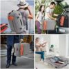Carry on Backpack, Extra Large 40L Flight Approved Travel Backpack for Men & Women,Expandable Large Suitcase Backpacks With 4 Packing Cubes,Water Resistant Luggage Daypack Business Weekender Bag,Grey - Image 7