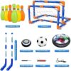 Hover Soccer Ball for Kids, 3-in-1 Hover Hockey Bowling Set Game, Indoor and Outdoor Sports Toys for Kids Ages 3 4 5 6 7 8-12 - Rechargeable LED Soccer Games Toys for 3-12 Year Old Boys - Image 8