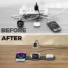 3 in 1 Charging Station for Apple Watch Charger, Hicober Magnetic Wireless Charger Foldable Travel Stand for iPhone 14/13 / 12 / Series iWatch 8 7 6 5 4 3 2 SE Airpods 3 2 Pro - Image 4