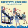 JOYIN Arcade Basketball Game Set with 4 Balls and Hoop for Kids Indoor Outdoor Sport Play - Easy Set Up - Air Pump Included - Ideal for Competition - Image 3