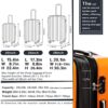 Coolife Luggage Expandable(only 28") Suitcase PC+ABS Spinner 20in 24in 28in Carry on (white grid new, S(20in)_carry on) - Image 7
