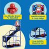 JOYIN Arcade Basketball Game Set with 4 Balls and Hoop for Kids Indoor Outdoor Sport Play - Easy Set Up - Air Pump Included - Ideal for Competition - Image 4