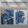 SHOWKOO Luggage Sets 3 Piece Softside Expandable Lightweight Durable Suitcase Sets Double Spinner Wheels TSA Lock Sky Blue (20in/24in/28in) - Image 4