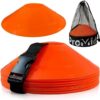 Soccer Cones for Training - with Mesh Bag & Strap - Flexible & Heavy Duty - Best for Football, Basketball & Running Drills - Premium Quality Soccer Training Cones Sports (Avalaible in 24 & 50 PCs)