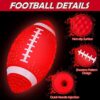 Glow in The Dark Football, 9.25 Inches Light up Waterproof Football, Swimming Pool Diving Toys for Under Water Game, Outdoor Footballs for Beach Games and Water Sports Pool Part (Red) - Image 2