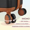 imiomo Carry on Luggage, 20 IN Carry-on Suitcase with Spinner Wheels, Hardside 3PCS Set Lightweight Rolling Travel Luggage with TSA Lock(20"/Black) - Image 3