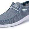 Hey Dude Mens Shoes Stretch Meteorite - Lace Up Loafers - Comfortable & Light-Weight, Wally