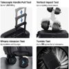 BAGSMART Carry On Luggage Airline Approved, 1OO% PC Lightweight Carry On Hardside Suitcase, 20 Inch Hard Shell Luggage with Spinner Wheels, Waterproof Rolling Suitcase for Men and Women, Black - Image 9