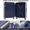 Coolife Luggage Aluminium Frame Suitcase TSA Lock 100% PC 20in 24in 28in (Blue, L(28in)) - Image 5