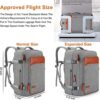 Carry on Backpack, Extra Large 40L Flight Approved Travel Backpack for Men & Women,Expandable Large Suitcase Backpacks With 4 Packing Cubes,Water Resistant Luggage Daypack Business Weekender Bag,Grey - Image 2