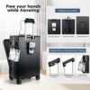 MRPLUM Front Pocket Carry On Luggage,PC Hardside Spinner Wheel Suitcase with TSA Lock, Cup Holder,Phone Holder&USB Charging Port,20 inch,Dark Green - Image 5