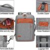 Carry on Backpack, Extra Large 40L Flight Approved Travel Backpack for Men & Women,Expandable Large Suitcase Backpacks With 4 Packing Cubes,Water Resistant Luggage Daypack Business Weekender Bag,Grey - Image 6