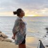 Women's Floral Print Puff Sleeve Kimono Cardigan Loose Cover Up Casual Blouse Tops - Image 7