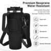 Yopria Water Bottle Carrier Bag Water Bottle Holder For Stanley 30/40oz Tumbler with Handle, Adjustable Strap for Outdoor Sports Camping Hiking Travelling - Image 3