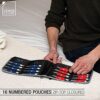 Lewis N. Clark Travel Pill Organizer | For Vitamins, Medication, Prescriptions, Or Medicine Storage | AM/PM Color Coded | 16 Slot Slimline Pouch | Black - Image 5