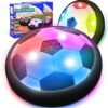 KKONES Kids Toys Hover Soccer Ball (Set of 2), Battery Operated Air Floating Soccer Ball with LED Light and Soft Foam Bumper for Indoor Outdoor Game, Gifts for Age 3 4 5 6 7 8-16 Year Old Boys Girls