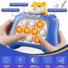 DOLOOWEE Pop Fidget Game,Sensory Fidget Toys for Kids,Handheld Game Toy,Push Bubble Stress Light-Up Toys,Electronic Pop Light Up Games for Ages 3-12 Year Old Girls and Boys Birthday Gifts (Blue) - Image 3