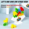 ALKISTA 48 Pcs Tetra Tower Balance Stacking Blocks Game, Board Games for 2 Players+ Family Games, Parties, Travel, Kids & Adults Team Building Blocks Toy - Image 2