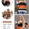 Dokotoo Fall Sweaters Round Neck Striped Cute Winter Pullover Sweaters for Women Trendy 2023 Drawstring - Image 4