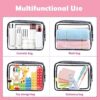 CADAVO TSA Approved Toiletry Bag, 3 Pack Clear Travel Bags for Toiletries, Quart Size Makeup Cosmetic Bag Organizer for Women Men Travel Accessories(Black) - Image 2