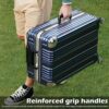 Coolife Luggage Aluminium Frame Suitcase TSA Lock 100% PC 20in 24in 28in (Blue, L(28in)) - Image 2